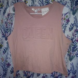 Light pink queen crop top